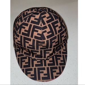 Fendi Multicolor canvas baseball cap